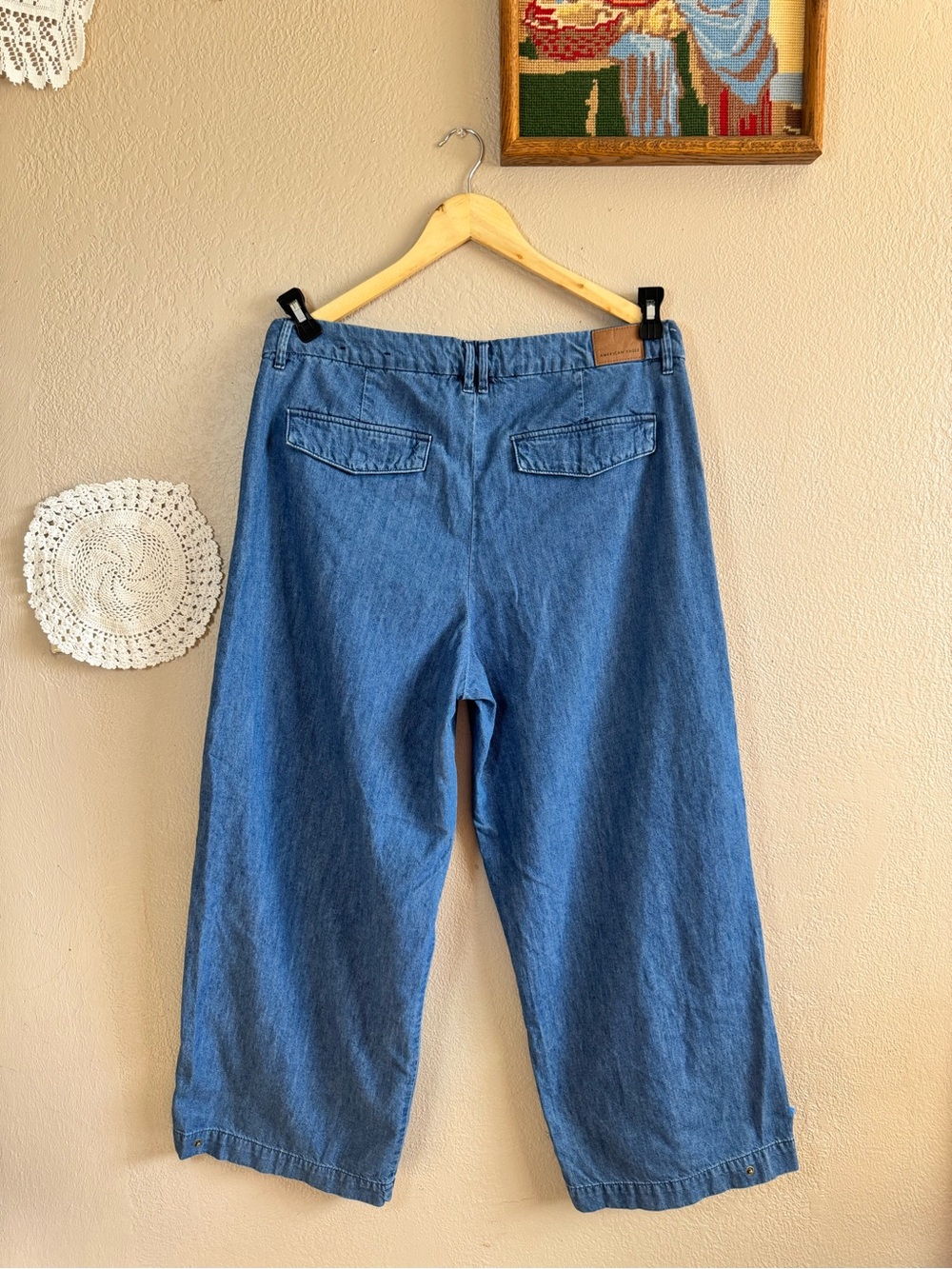 American Eagle Baggy Wide-Leg Trouser Jeans | Size 14 Short - Picture 10 of 15